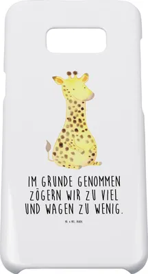 Produktbild von Mr. & Mrs. Panda Samsung Galaxy S8 plus Handyhülle  Giraffe Zufrieden - Weiß - Geschenk, Handy Case, Glück, Afrika, Abenteuer, Cover, Hülle
