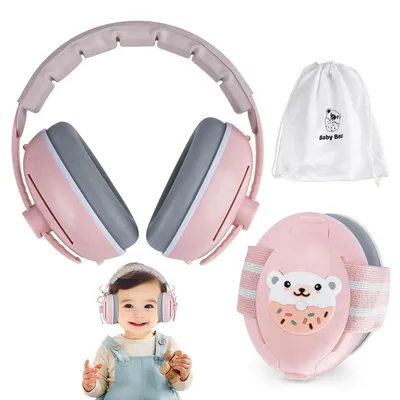Produktbild von Kopfhörer Gehörschutz Baby - 2-in-1 Gehörschutzkopfhörer - Verstellbares Kopfband - 0 bis 4 Jahre