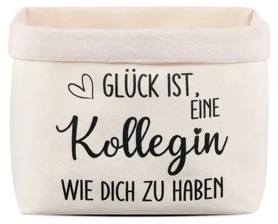 Stoff-Broodmand 38x22x16 cm, Brotbeutel, Umzugsgeschenk, Weiß