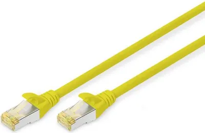 Zdjęcie produktu dla Digitus Kabel krosowy CAT 6A S/FTP, 10 sztuk, 2 m, Cat6a, S/FTP (S-STP), RJ-45, RJ-45, Żółty