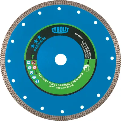 Immagine prodotto di Lama da banco DCT Ø 200 mm Alesaggio 35 mm 1A1R Larghezza del segmento 1,6 mm Altezza del segmento 10,0 mm Spessore del segmento 1,6 mm
