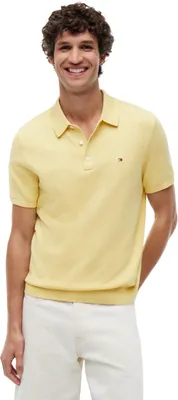 Immagine prodotto di Camicia polo da uomo Tommy Hilfiger, manica corta, cotone, modello "Essential", spessa, colore giallo (citrino)