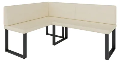 Produktbild von Eckbank Akiko NINA Metal [] -142x196 LINKS-SOFT 33- Kunstleder|Eckbankgruppe für Ihrem Esszimmer|Küche|modern|Sitzecke|Essecke