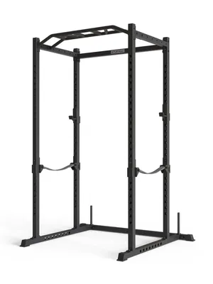 Produktbild von ATLETICA R5-Base Power Rack | Squat Rack Basiskäfig für Grundübungen | Multi-Grip Klimmzugstange, Safety Straps, J-Hooks | 213 cm Höhe