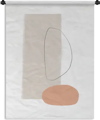 Produktbild von MuchoWow® Wandteppich Wandbehang Minimalismus - Pastell - Abstrakt 90x120 cm Tapisserie Dekoration Wandtuch - Wanddeko