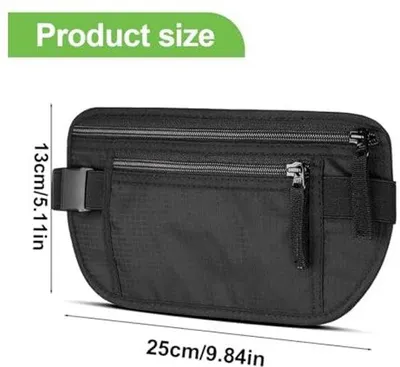 Obrázok produktu pre Ochranný pás na cestovanie a šport, vnútorný pás s nastaviteľnou rukoväťou, ochrana proti krádeži.