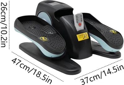 Produktbild von Untertisch Ellipsentrainer - Elektrischer Pedaltrainer für Beine & Füße - Für Senioren - Fernbedienung - LCD-Display - Tragbar - Blau