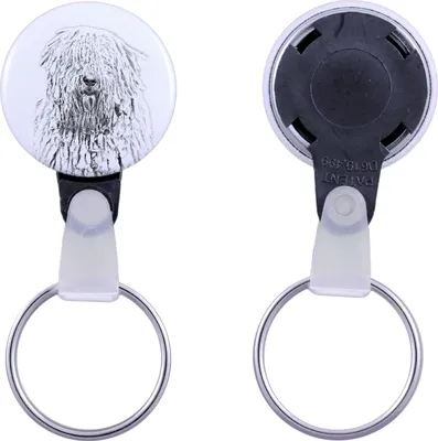 Produktbild von Komondor - Schlüsselanhänger mit dem Bild eines Hundes, Anhänger mit dem eigenen Grafikdesign der Marke Art-Dog