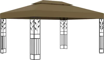 Produktbild von Pavillon mit Doppeldach 3x4 m Taupe 180 g/m²