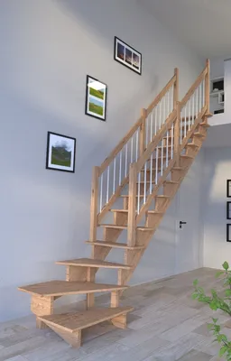 Obrázok produktu pre Drevené schodisko Lindos (dub) v ¼ točitom prevedení vpravo-100 cm-drevo-nehrdzavejúca oceľ-zábradlie biele-obidve strany-bez stúpačiek