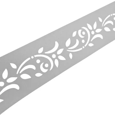 Produktbild von Sichtschutz Laserstreifen zaun|zu PREMIUM Nachbildung Floral #1 Lichtgrau 2,55m