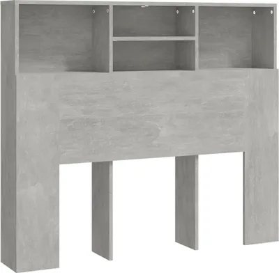 Produktbild von vidaXL Bett-Kopfteil mit Ablagen Betongrau 120x19x103,5 cm