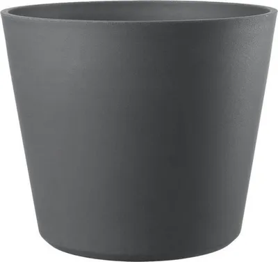 Image de Pot de fleurs DEROMA Origin, 29 x 24 cm, 11 L, Gris, Plastique Recyclé, Résistant au Gel et UV