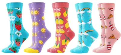 Image de Chaussettes pour femmes en coton avec un motif unique