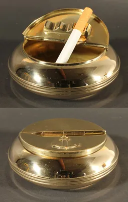 Produktbild von Klappaschenbecher Anker Aschenbecher Ascher Messing Ø 10cm Klappascher