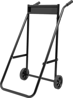 Produktbild von Außenborder Transportwagen - Klappbarer Motorständer - Tragkraft 40 kg - Kaltgewalzter Stahl - Tragbar - Maße 47×40×90 cm - Schwarz