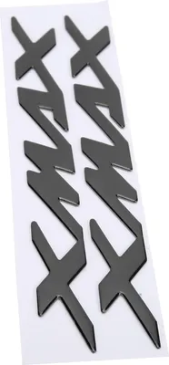 Image de Paire d'autocollants d'emblème moto Décalcomanies 3D pour Xmax 125 250 400 (noir)