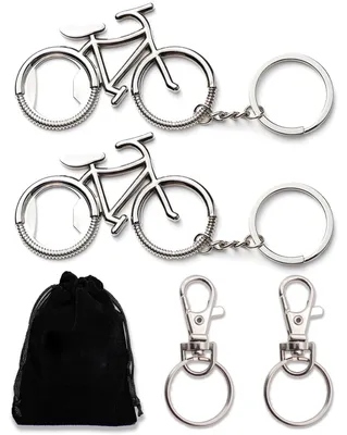 Fahrrad-Flaschenöffner Schlüsselanhänger, 2 Stück, Fahrrad-Deko, Geschenk