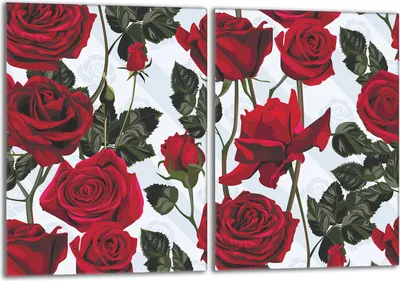 Produktbild von Glasherdplattenschutz 2x40x52 Rosen