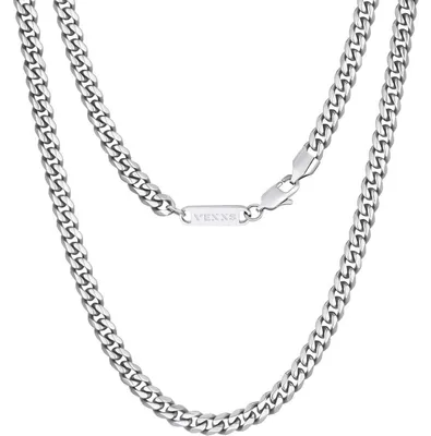 Produktbild von Panzerkette 18K Gold beschichtet Cuban Halskette Miami Kubanische Gliederkette Herren 5mm 51cm