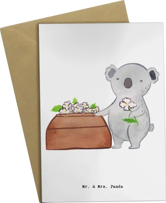 Produktbild von Mr. & Mrs. Panda Grußkarte Bestatter Herz - Weiß - Geschenk, osterkarte, vatertagskarte, einladungskarten, osterkarten, dankeskarten, weihnachtskarten