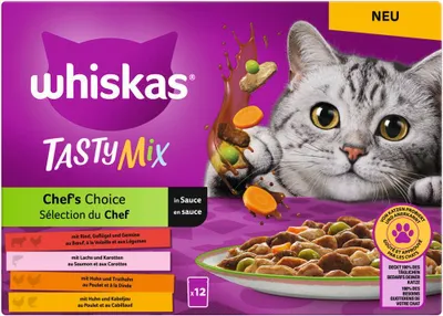 Produktbild von whiskas Tasty Mix Chef´s Choice in Sauce (12 x 85 g)
