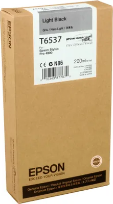 Productafbeelding van Epson UltraChrome HDR T6537 inktpatroon - Zwart - Inktjet - Verpakking van 1 stuk