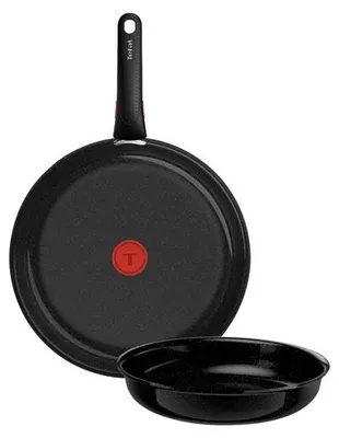 Zdjęcie produktu dla Tefal L27091, Zestaw do smażenia, Czarny, Aluminium, Ceramika, Czarny, Ceramika, Gaz, Halogen, Indukcja