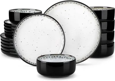 Image de Élégant service de table pour 6 personnes en porcelaine beige