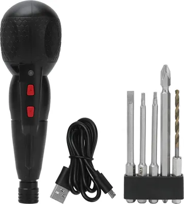 Produktbild von Elektrisches Schraubendreher-Set mit integriertem USB-Ladegerät und 10-W-LED-Licht