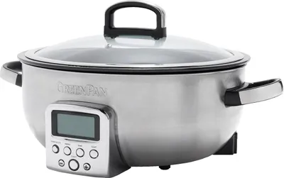 Produktbild von GreenPan CC005285-001, 5,6 l, 2200 W, Edelstahl, Aluminium, LCD, Tasten