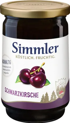 Produktbild von Simmler Schwarzkirsch-Konfitüre Ex. 450g