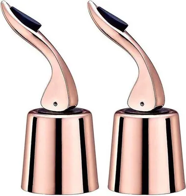 Produktbild von Weinverschluss Silikon Weinstopper 2 Stück rosa