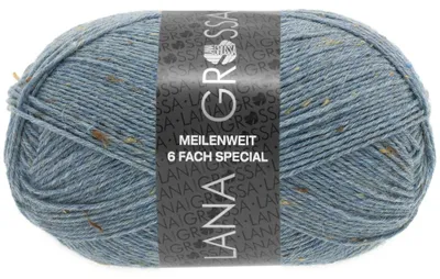 Produktbild von Lana Grossa - Meilenweit 6-fach 150g Tweed 9227 jeansblau meliert