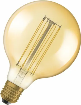 Produktbild von Osram LED Filament G125 Globe Vintage 1906 5,8W = 40W E27 gold 470lm extra warmweiß DIMMBAR