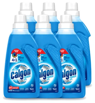 Productafbeelding van 6 x Calgon 3-in-1 ActiClean Gel wasmachine reiniger - 750 ml - Voordeelverpakking - 6 stuks
