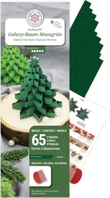 Produktbild von Quilling-Set "Galaxy Baum" Grün