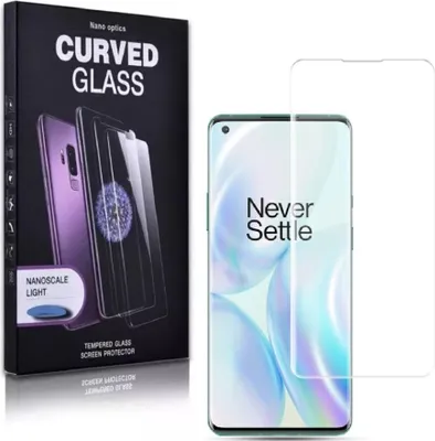 Produktbild von 2x 9H Hartglas für OnePlus 8 Pro FULL CURVED UV Liquid Schutzglas Panzerfolie Displayschutz Schutzfolie Displayglas Panzerglas Tempered Glasfolie Sicherheitsglas Echtglas