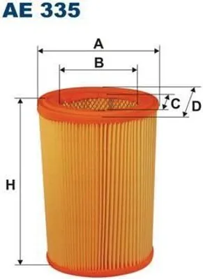 Produktbild von FILTRON Luftfilter AE335, Höhe 208 mm, Außendurchmesser 137 mm / 95 mm