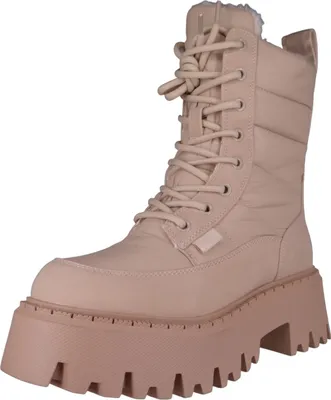Produktbild von Buffalo Damen Elegante Stiefelette Aspen Laceup Quilt 1622598 Creme