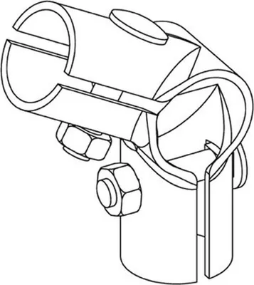 Produktbild von Winkelschelle 3-fach, 120° 1" (33,7 mm)