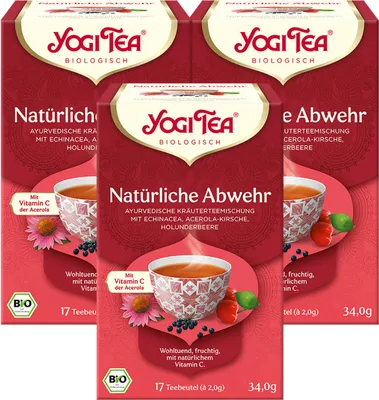 Produktbild von 3 x  YOGI TEA Natürliche Abwehr | 3 x 34g