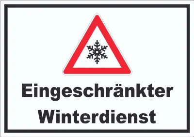 Produktbild von Eingeschränkter Winterdienst Aufkleber A9 (37x52mm)