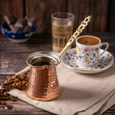 Image de Cafetière turque en cuivre Cezve n° 4, 400 ml (4 tasses)