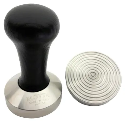 Produktbild von Motta Wave Tamper – 58 mm – Stainless Steel – Wooden Handle