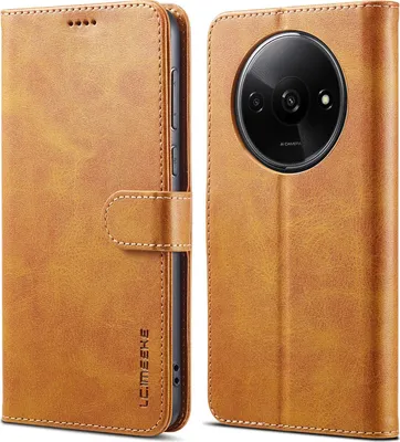 Image de Etui pour Xiaomi Redmi A3 étui en cuir avec fermeture magnétique et support, étui de protection Jaune