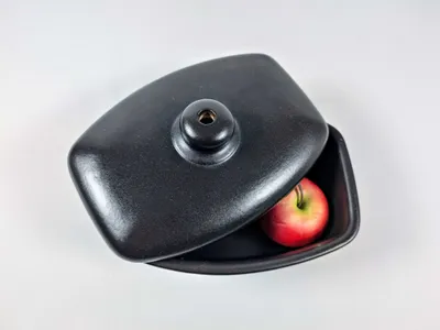 Obrázek produktu pro Ručně vyrobená forma na pečení jablek z keramiky BLACK matt