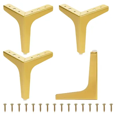 Produktbild von 4 Stück Metall-Dreibein-Möbelbeine, 17 cm, für Möbel