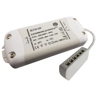 Produktbild von LED Trafo 15W, 12V DC, inkl. 6-fach Verteiler, LED Konverter 220-240V