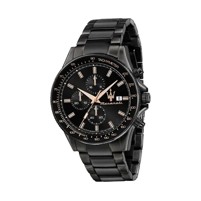Image de Maserati en acier inoxydable montre-bracelet chronographe SFIDA hommes noir D2UMAR8873640011